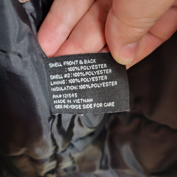 London Fog Black Water Resistant Insulated Zip Snap Closure Jacket Size Large - Picture 4 of 11